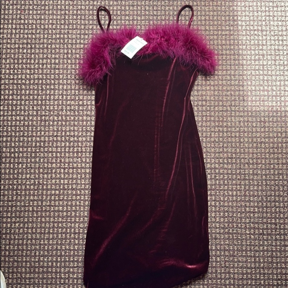 Velour mini dress